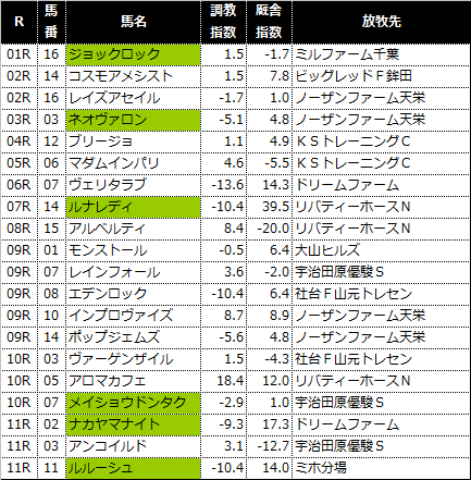 11/24（日）東京競馬 休み明け＆叩き2戦目で大駆け期待リスト